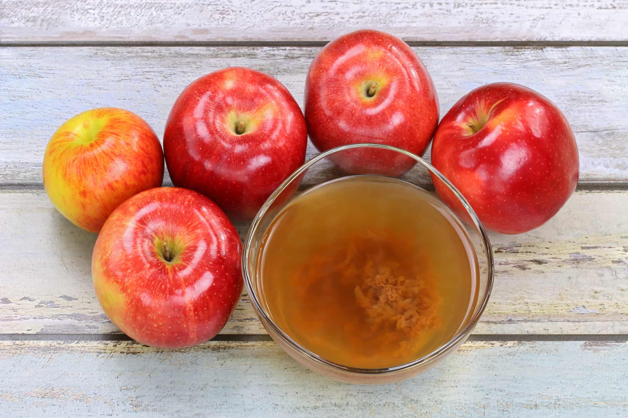 Apple cider vinegar with mother bacteria