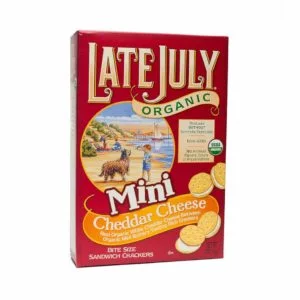 Late July Mini Cheddar Cheese Crackers- Healthy Packed Lunch Ideas
