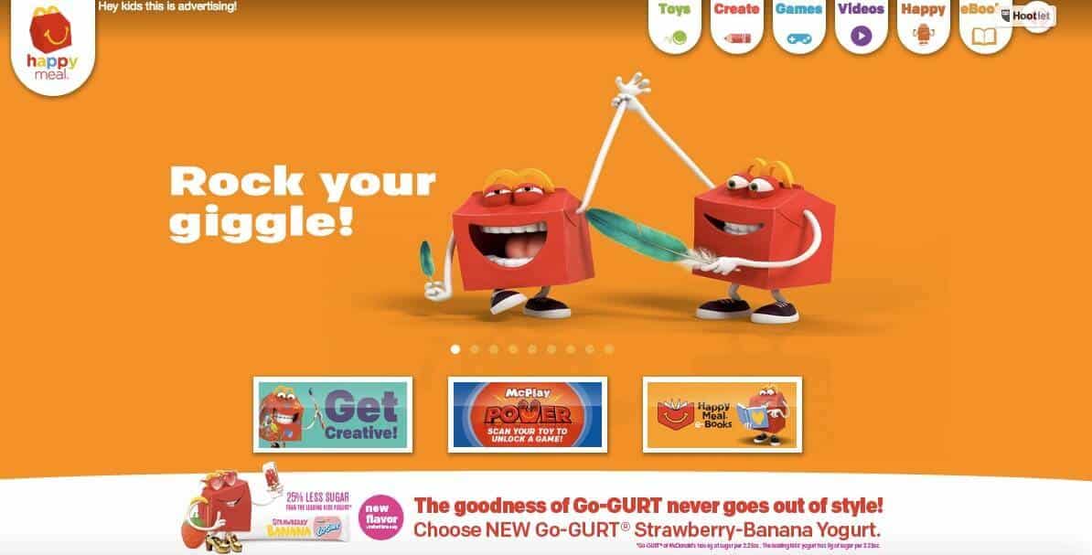 Screenshot of HappyMeal.com