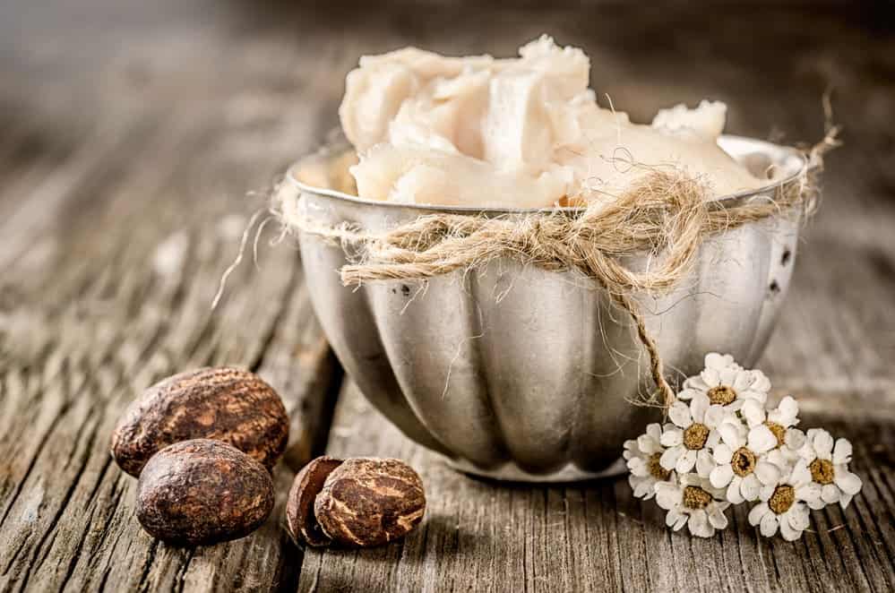 photo of shea butter in metal bowl