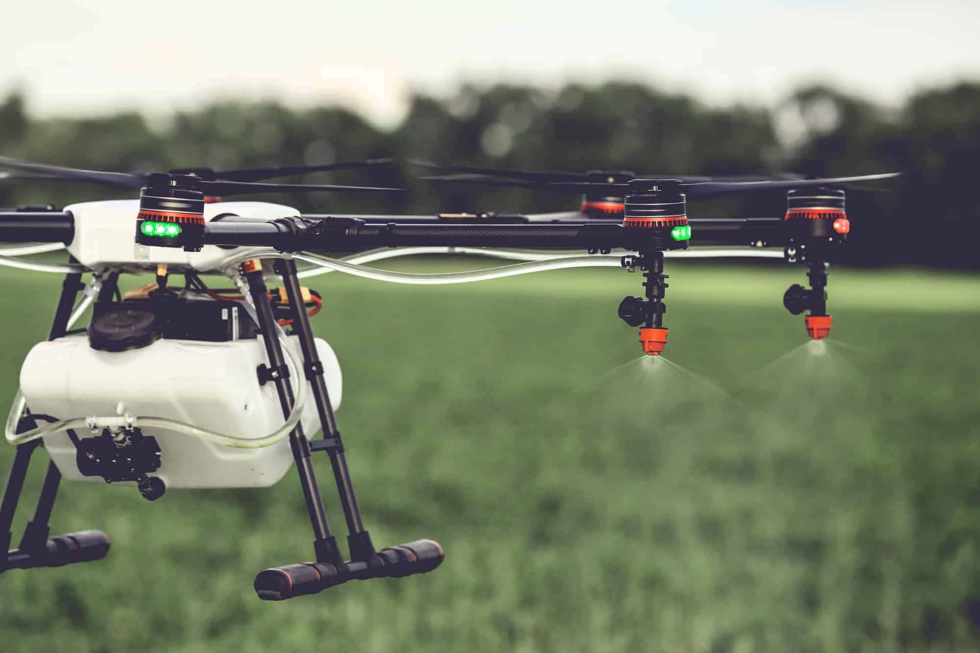 aerial spraying of glyphosate on crops