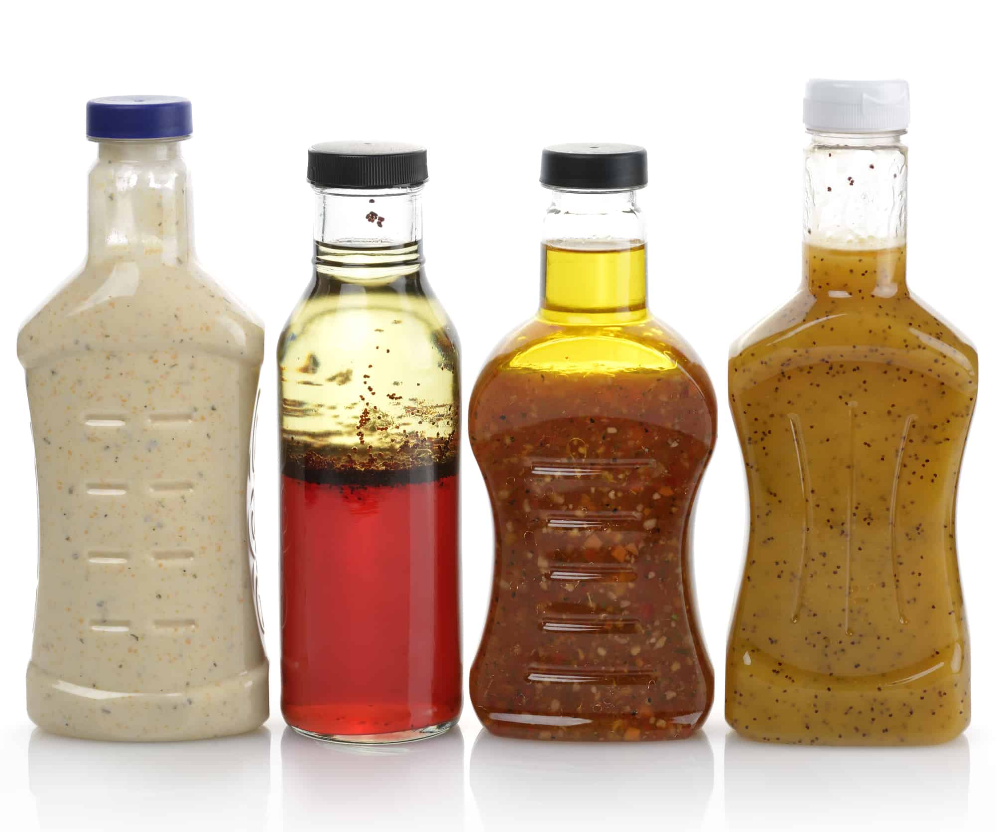 Assortment Of organic Salad Dressing Bottles