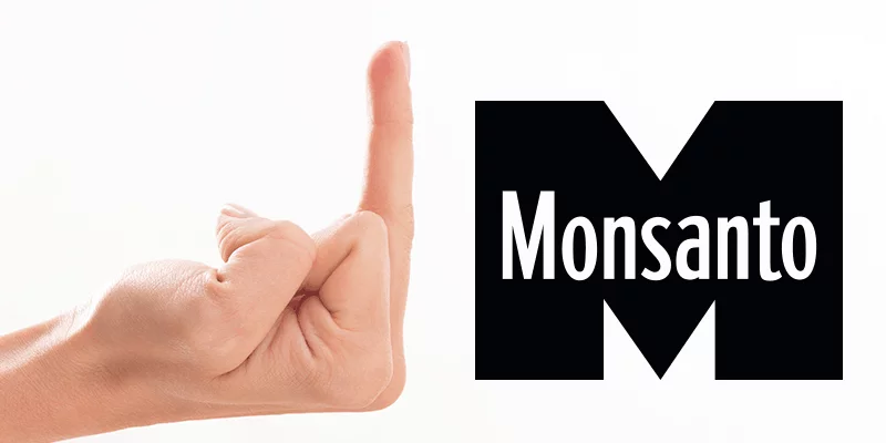 Man giving Monsanto the finger