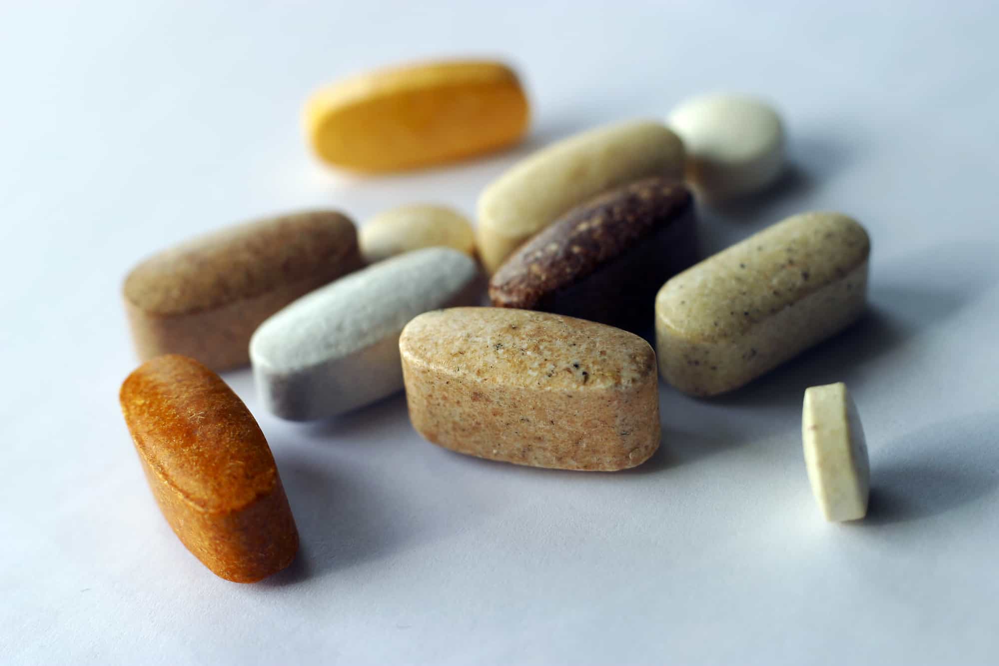 Closeup of vitamins