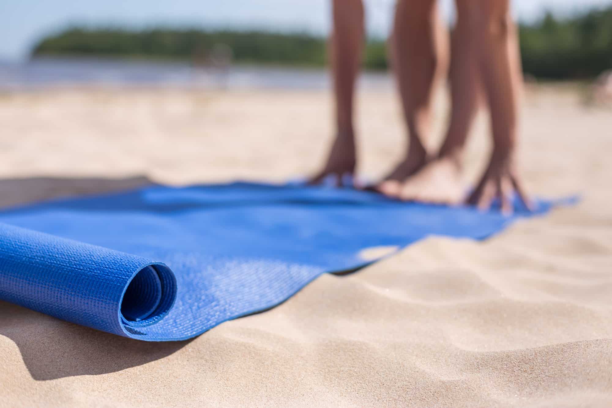 Yoga Mats on the beach