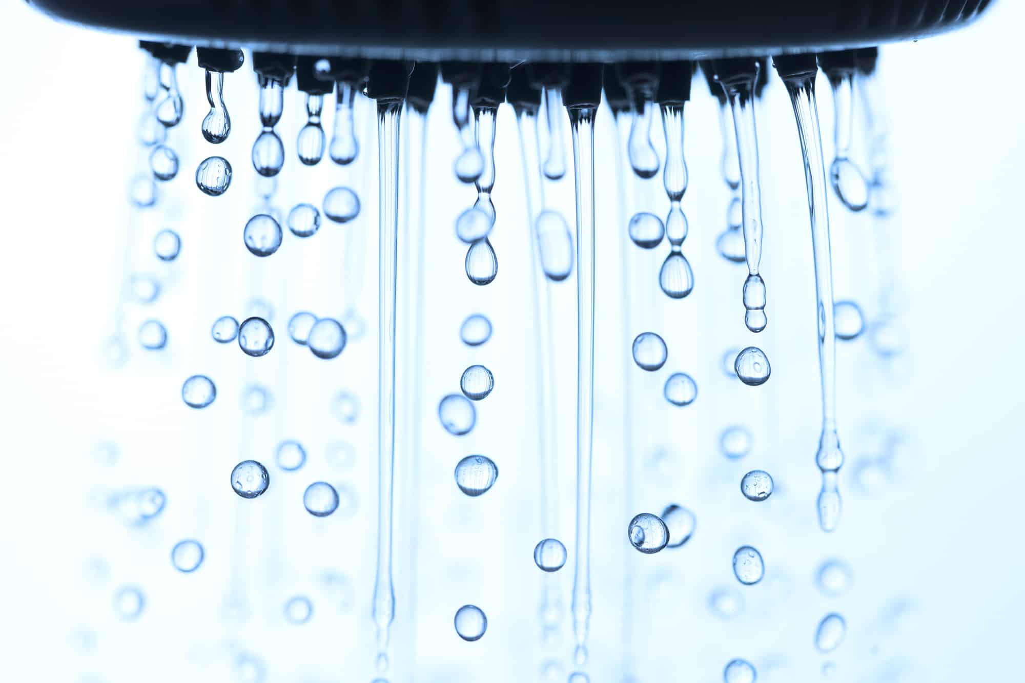 Shower head and water drops