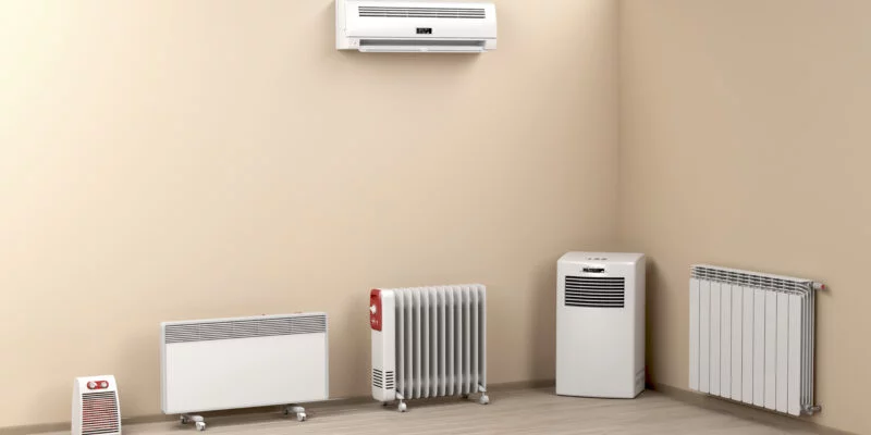 Different types of domestic electric heaters