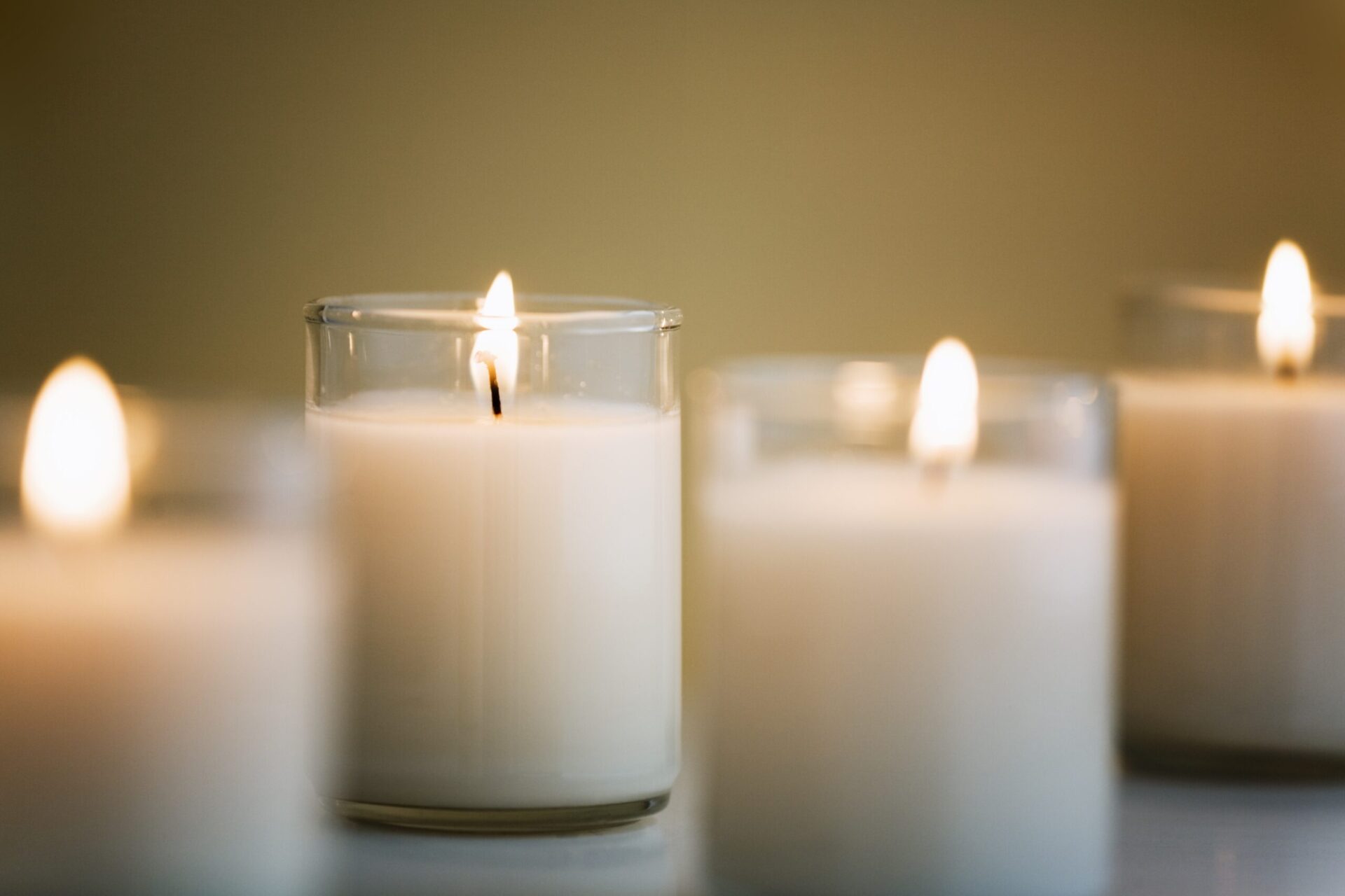 The best, healthiest candle available is a Cellar Door Candles handmade  non-toxic lavender candle manufactured in the USA using organic lavender  essential oil, coconut and beeswax, and pure cotton wicks.