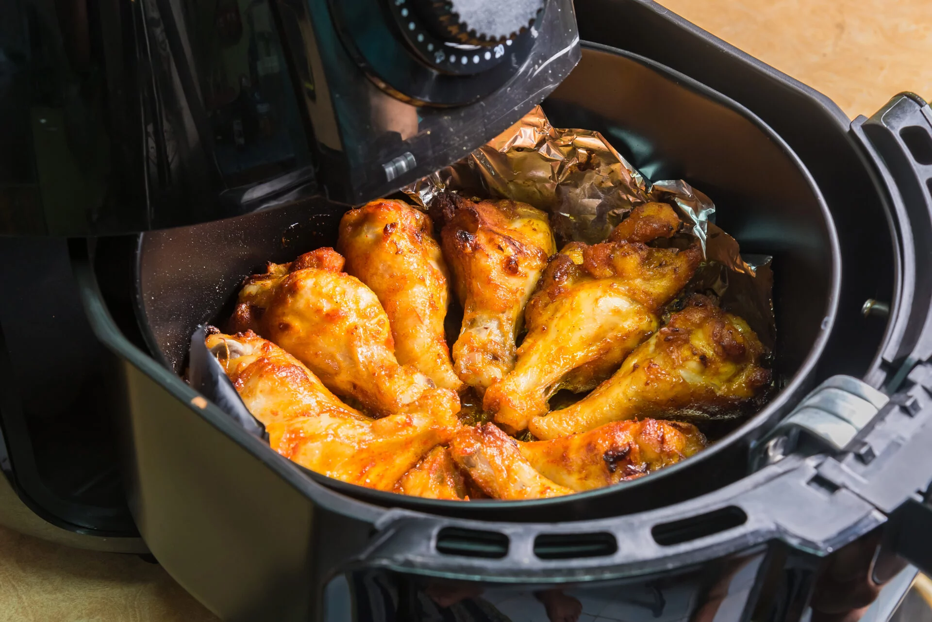 Grill BBQ Chicken Legs in oven air fryer.healthy cooking without oil