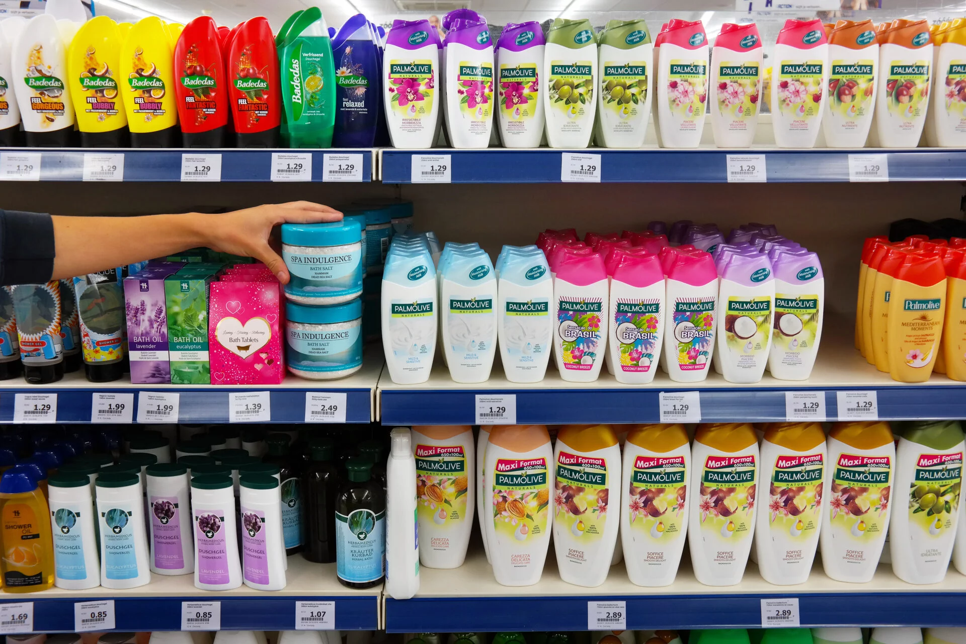 Personal care products in Target's clean beauty aisle