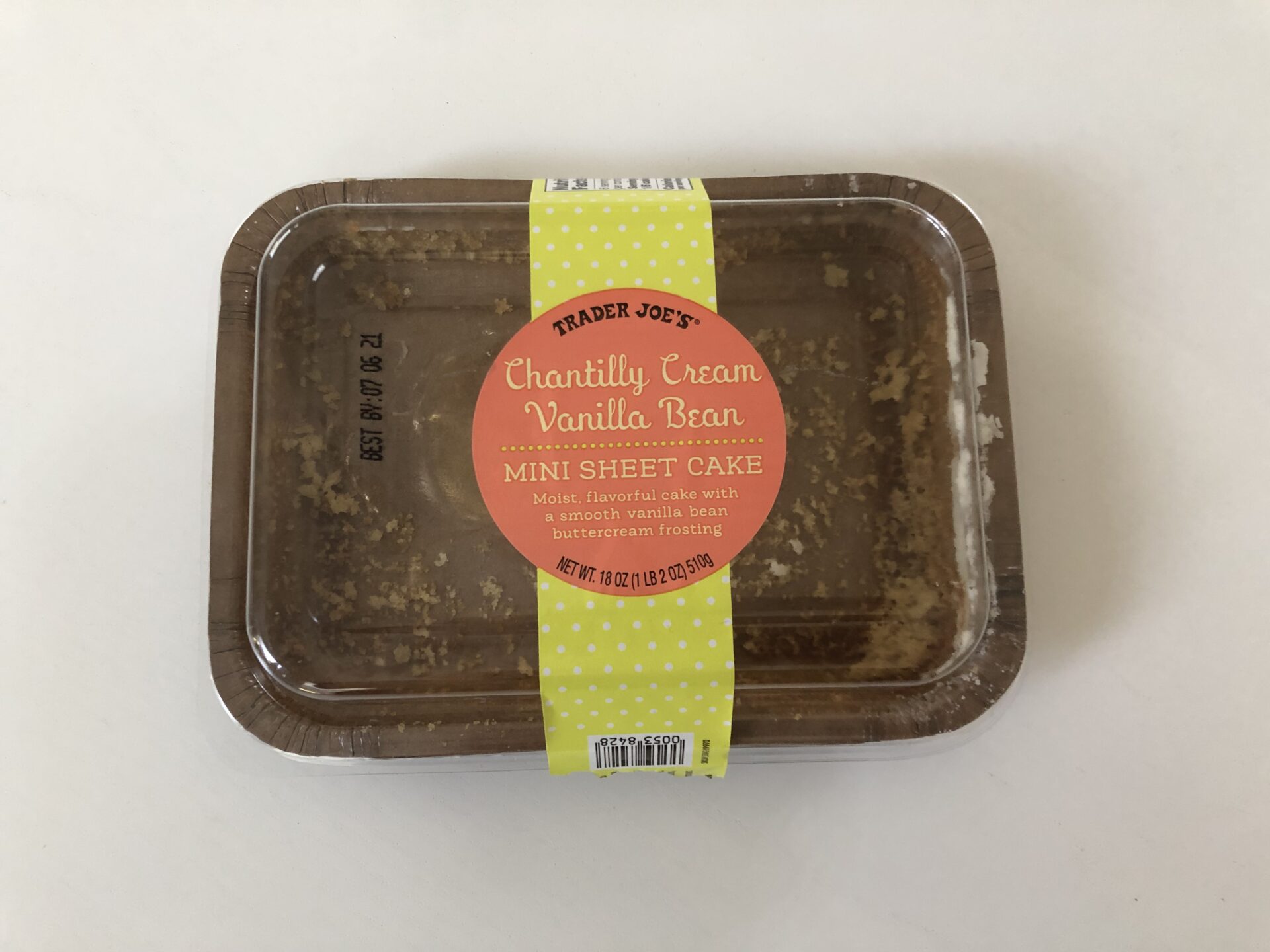 Vanilla Chantilly Cake from Trader Joes PFAS "Forever Chemicals" Lab Report