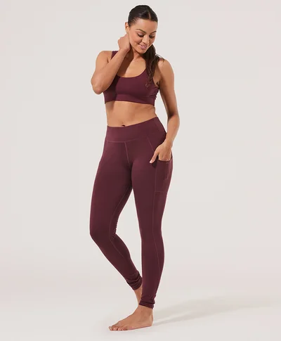 dark fuchsia Wear Pact Organic Leggings "PFAS" Forever Chemical Lab Reports