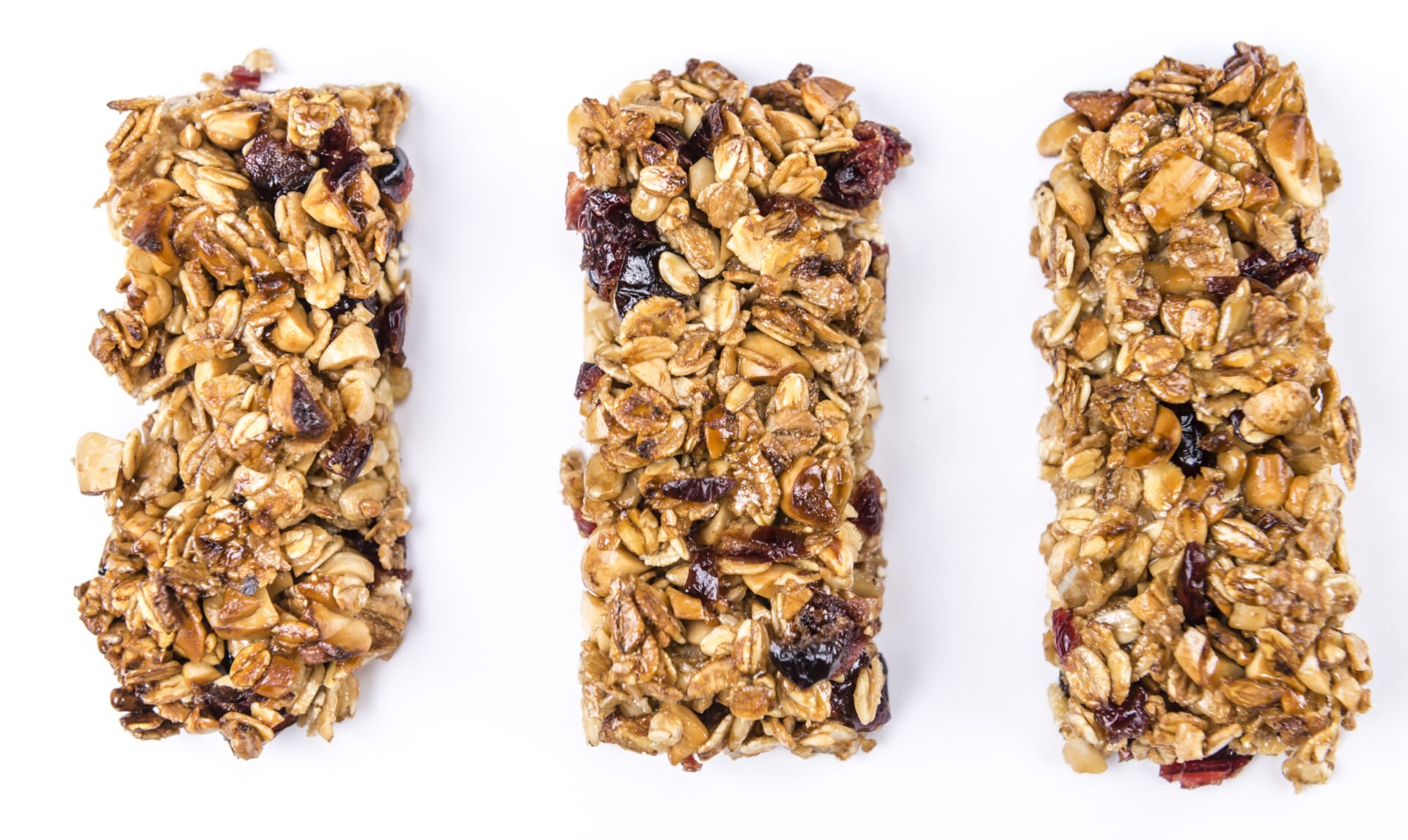 Homemade Granola Bars with Peanuts and Cranberries 