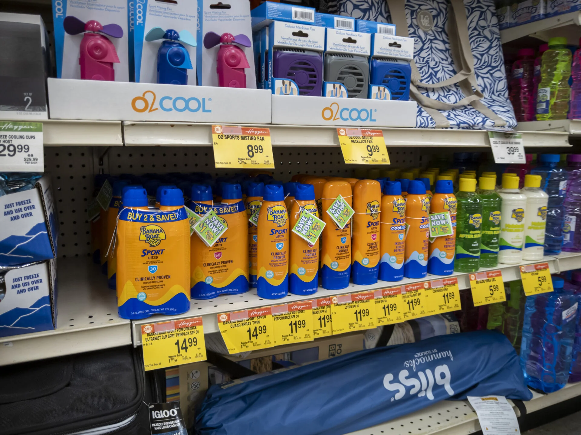 Banana Boat Sunscreen on the shelves leaking benzene into the formula