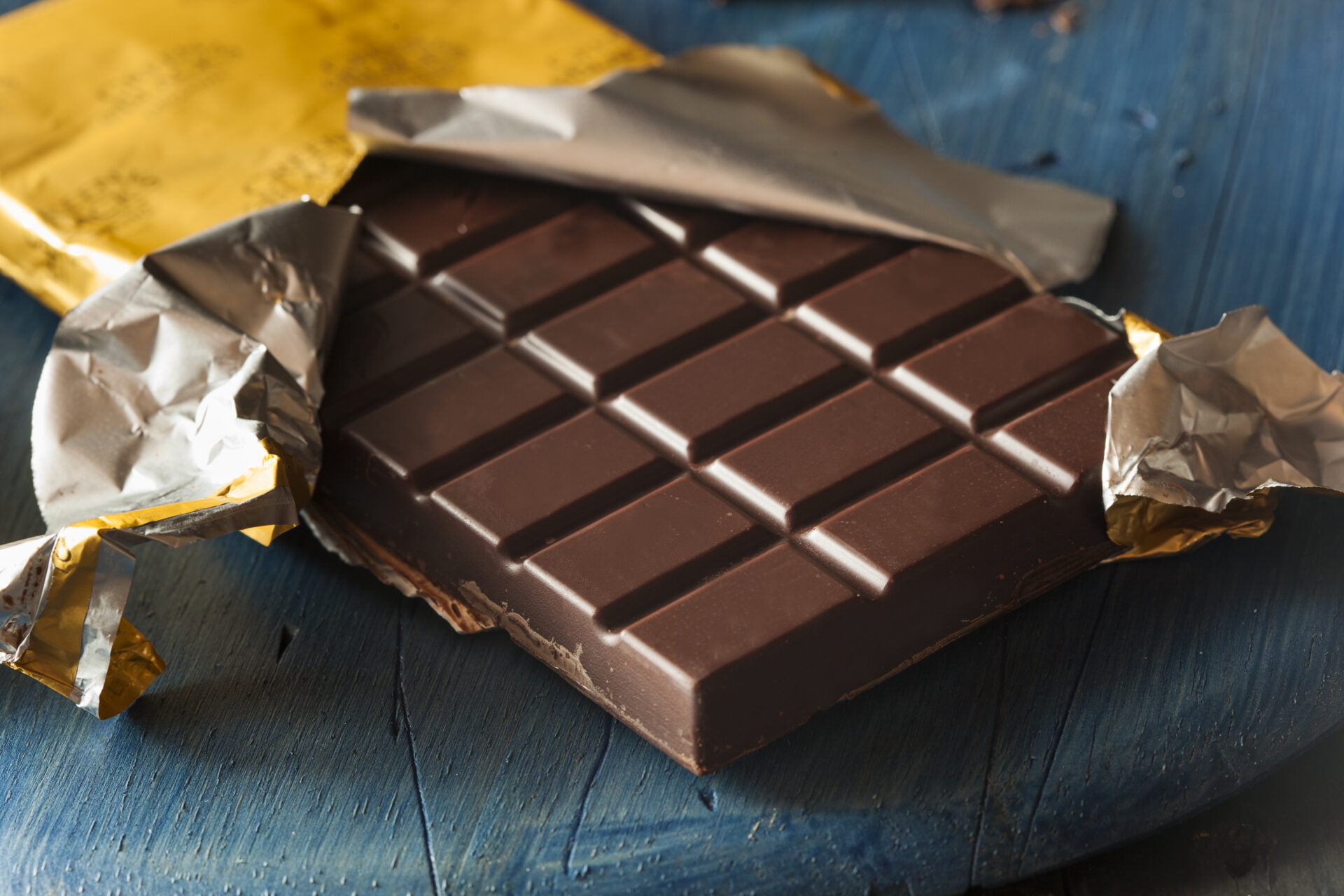 Organic Dark Chocolate Candy Bar in a Wrapper