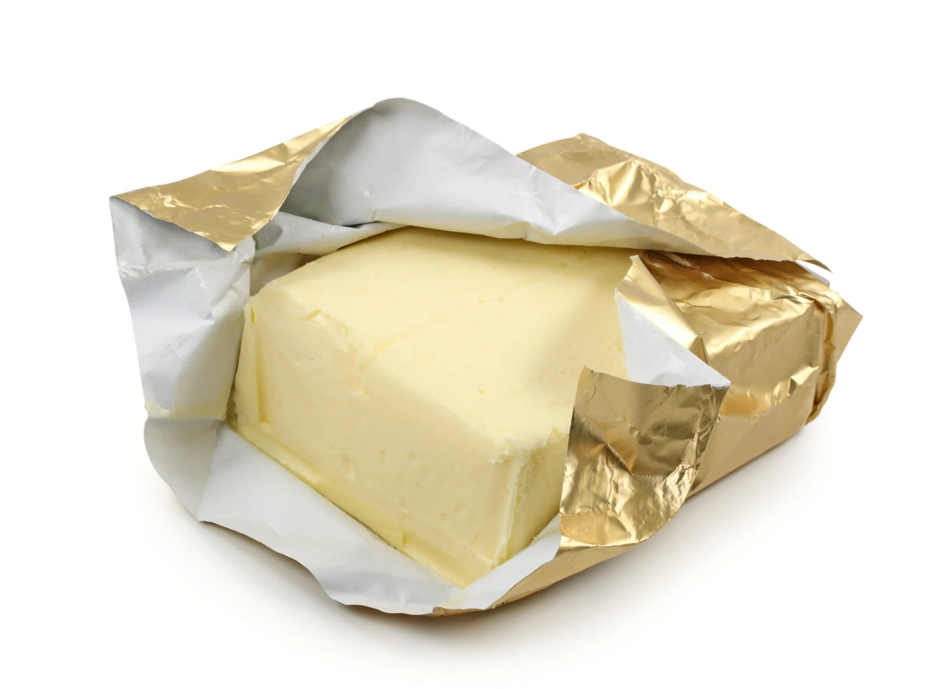 Butter wrapper coming off butter