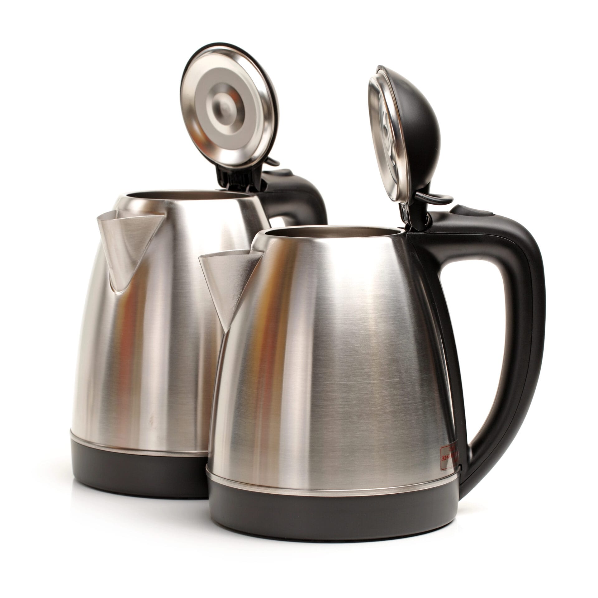 Two stainless steel electric kettles
